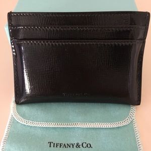 Tiffany & Co Black Patent Leather Card Holder